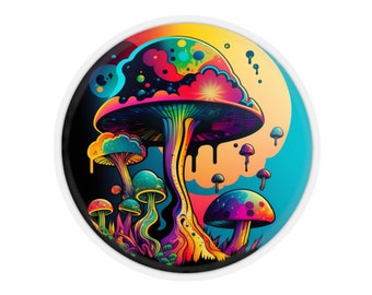 Psychedelic Mushroom Sticker for Laptops, Water Bottles, Notebooks