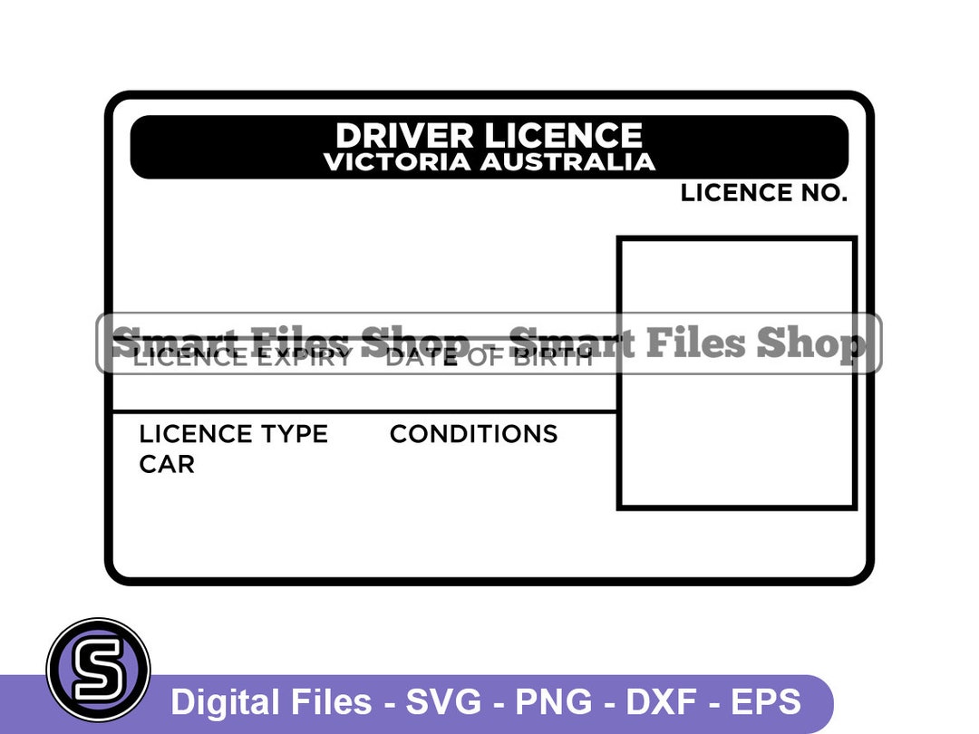 Australia Drivers Licence Empty Template Svg, Drivers Licence Svg, ID