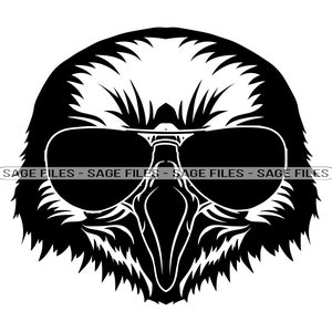 Hawk In Sunglasses SVG, Hawk SVG, Cool Hawk Svg, Hawk Dxf, Hawk Png, Hawk Clipart, Hawk Files, Eps