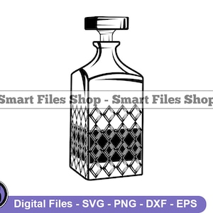 Decanter Svg, Whiskey Decanter Svg, Alcohol Svg, Decanter Dxf, Decanter Png, Decanter Clipart, Decanter Files, Decanter Eps