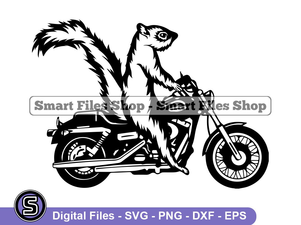 Squirrel Riding Motorcycle Squirrel Riding Motorcycle SVG, Motorcycle Svg, Biking Svg, Motorcycle ...