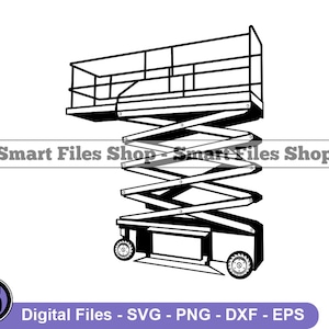 Scissor Lift #2 Svg, Warehouse Equipment Svg, Logistics Svg, Scissor Lift Dxf, Scissor Lift Png, Scissor Lift Clipart, Files, Eps