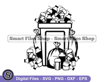 Full Garbage #2 SVG, Garbage Svg, Trash Svg, Garbage Dxf, Garbage Png, Garbage Clipart, Garbage Files, Eps