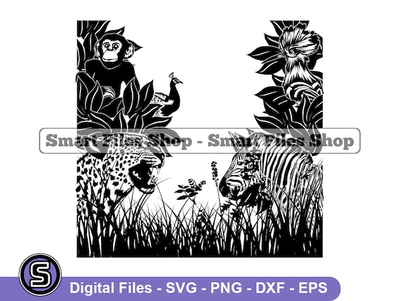 Jungle Animals Svg Cute Animals Svg Jungle Svg Jungle Dxf | Etsy