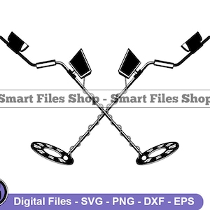 Metal Detector Logo #2 Svg, Metal Detector Svg, Treasure Hunting Svg, Metal Detector Dxf, Metal Detector Png, Clipart, Files, Eps
