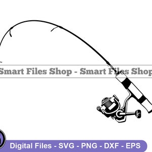 Fishing Rod Svg, Fishing Svg, Flyfishing Svg, Fishing Dxf, Fishing Png, Fishing Clipart, Fishing Files, Fishing Eps