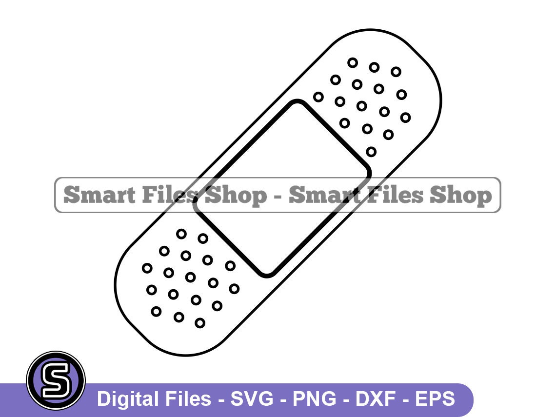 Bandage Outline Svg Bandage Svg Medical Svg Bandage Dxf Etsy