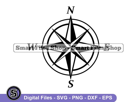 Buy Compass Star SVG Compass Star Clipart Compass Star Cut Online in India  