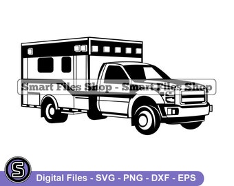 Fire Truck Ambulance Svg, Fire Department Svg, First Responders Svg, Ambulance Dxf, Ambulance Png, Ambulance Clipart, Ambulance Files, Eps