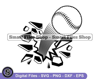 Smashing Baseball Svg, Baseball Logo Svg, Baseball Svg, Softball Svg, Baseball Dxf, Baseball Png, Baseball Clipart, Baseball Files, Eps