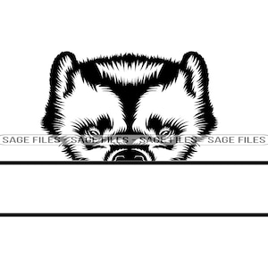Peeking Wolverine Svg, Wolverine Svg, Peeking Animals Svg, Monogram Svg, Peeking Wolverine Dxf, Peeking Wolverine Png, Clipart, Files, Eps