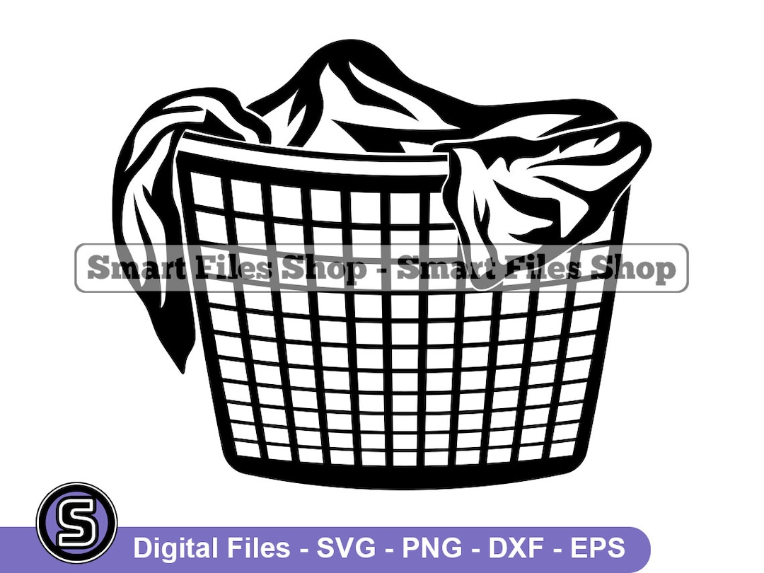Laundry Basket Svg, Laundomat Svg, Laundry Svg, Laundry Dxf, Laundry