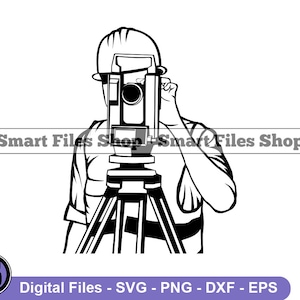 Land Surveyor #2 Svg, Builder Svg, Contractor Svg, Land Surveyor Dxf, Land Surveyor Png, Land Surveyor Clipart, Land Surveyor Files, Eps