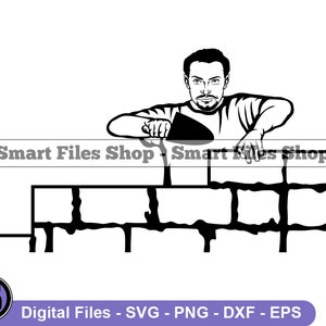 Mason Svg, Masonry Svg, Bricklayer Svg, Mason Dxf, Mason Png, Mason Clipart, Mason Files, Eps