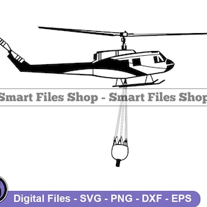 Aerial Firefighting Helicopter #3 Svg, Forest Fire Svg, Firefighter Svg, Helicopter Dxf, Helicopter Png, Helicopter Clipart, Files, Eps