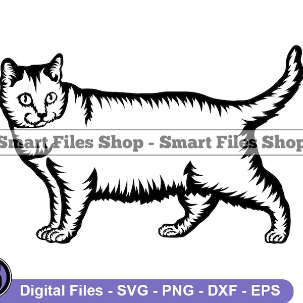 Chartreux Cat Svg, Cat Svg, Pet Svg, Chartreux Cat Dxf, Cat Png, Cat Clipart, Cat Files, Cat Eps