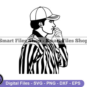 Referee Blowing A Whistle Svg, Football Referee Svg, Football Svg, Referee Dxf, Referee Png, Referee Clipart, Referee Files, Referee Eps