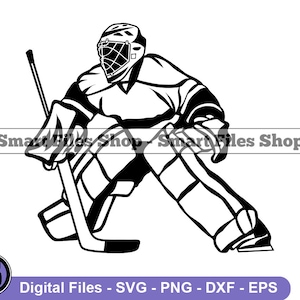 Hockey Goalie #2 Svg, Hockey Svg, Hockey Player Svg, Hockey Dxf, Hockey Png, Hockey Clipart, Hockey Files, Eps