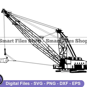 Dragline Bagger Svg, Schwergerät Svg, Dragline Bagger Dxf, Dragline Bagger Png, Dragline Bagger Clipart, Dateien, Eps