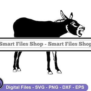 Donkey Split Monogram SVG, Donkey Svg, Farm Animals Svg, Donkey Logo Svg, Donkey Dxf, Donkey Png, Donkey Clipart, Donkey Files, Donkey Eps