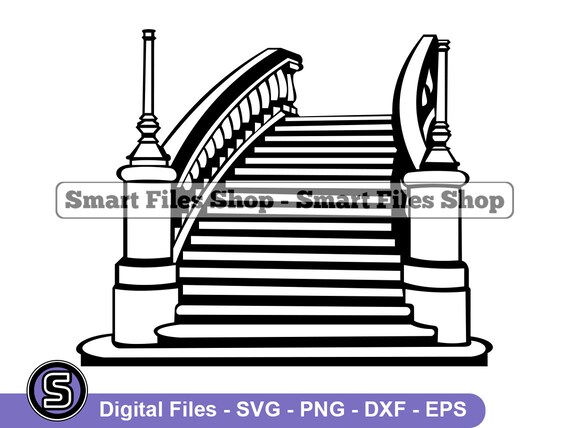 Stairs Svg Staircase Svg Upstairs Svg Stairs Dxf Stairs | Etsy