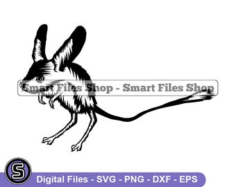 Jerboa SVG, Jumping Mouse Svg, Animals Svg, Jerboa Dxf, Jerboa Png, Jerboa Clipart, Jerboa Files, Jerboa Eps