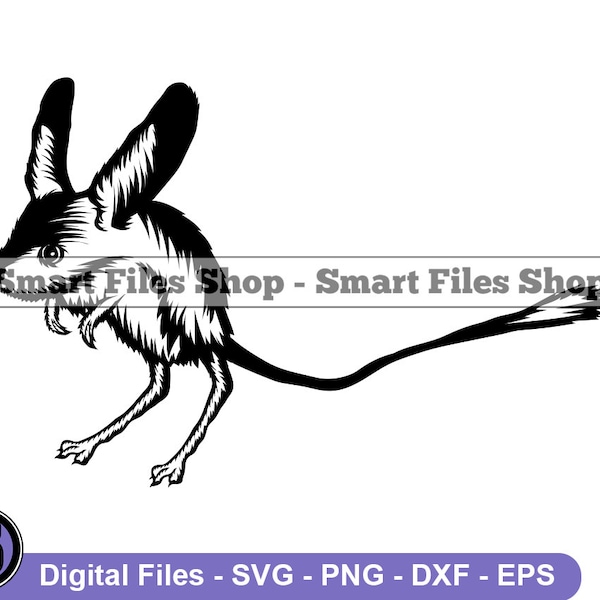 Jerboa SVG, Jumping Mouse Svg, Animaux Svg, Jerboa Dxf, Jerboa Png, Jerboa Clipart, Jerboa Files, Jerboa Eps