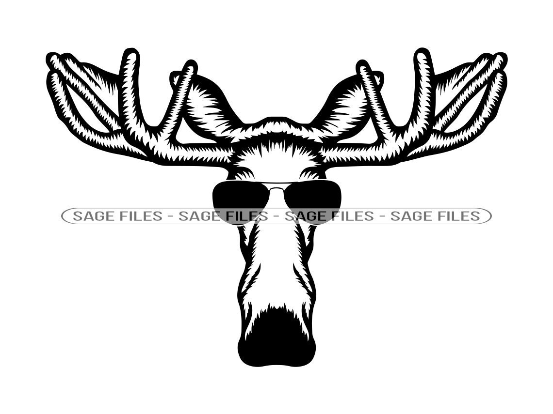 Moose in Sunglasses SVG Moose SVG Cool Moose Svg Moose Dxf - Etsy