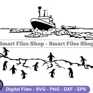 Antarctica Ship #2 Svg, Ship Svg, Ice Breaker SVG, Antarctica Ship Dxf, Antarctica Ship Png, Antarctica Ship Clipart, Files, Eps
