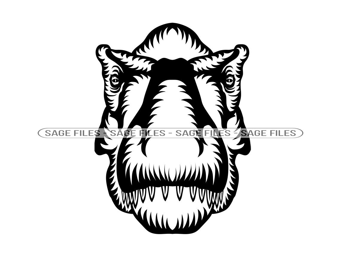 Trex Mascot SVG Trex Face SVG Trex Head Svg Trex Svg Etsy