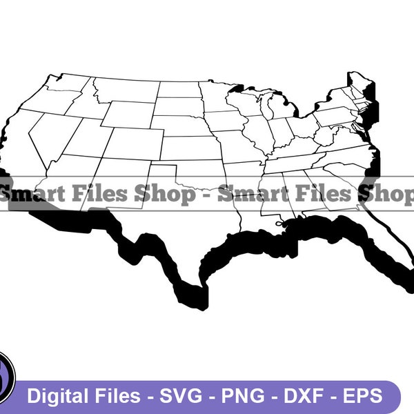 USA 3D Map Svg, America Map Svg, US Map Svg, America 3d Map Dxf, America 3d Map Png, America 3d Map Clipart, America 3d Map Files, Eps