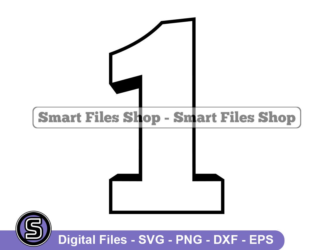 Número uno SVG 3D número 1 svg número 1 dxf número 1 Png - Etsy México