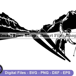 Skiing Logo Svg, Skiing Svg, Skis Svg, Skiing Dxf, Skiing Png, Skiing Clipart, Skiing Files, Skiing Eps