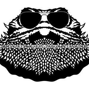 Bearded Dragon In Sunglasses SVG, Bearded Dragon SVG, Cool Bearded Dragon Svg, Bearded Dragon Dxf, Bearded Dragon Png, Clipart, Files, Eps