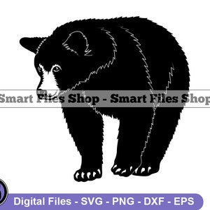 Black Bear SVG, Bear SVG, Forest Creatures Svg, Black Bear Dxf, Black Bear Png, Black Bear Clipart, Black Bear Files, Black Bear Eps