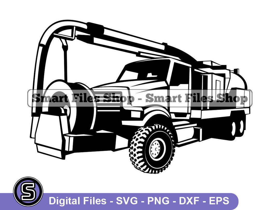 Vacuum Truck Svg, Sewer Cleaning Truck Svg, Sewer Cleaning Svg, Vacuum