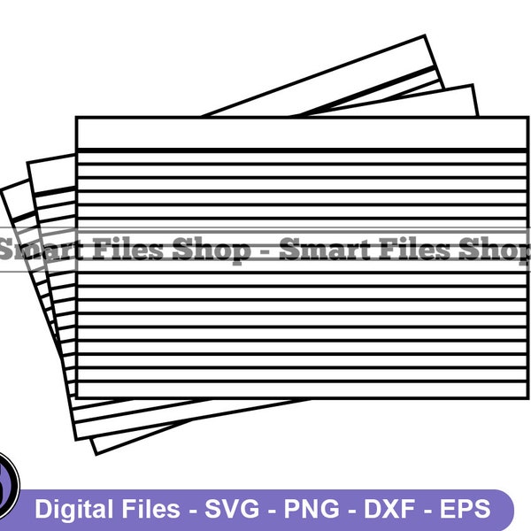 Index Cards SVG, School Supplies Svg, Index Cards Dxf, Index Cards Png, Index Cards Clipart, Index Cards Files, Eps