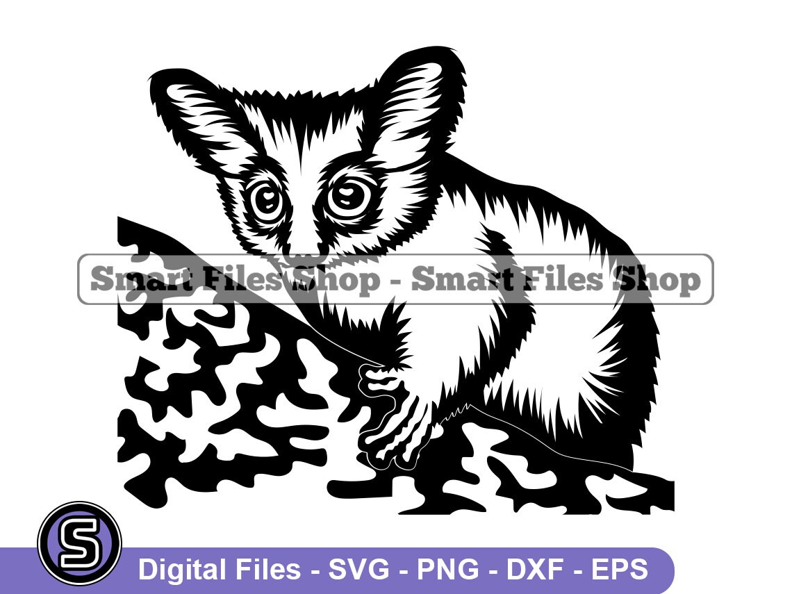 Bush Baby SVG, Galago SVG, Bush Baby Dxf, Bush Baby Png, Bush Baby ...