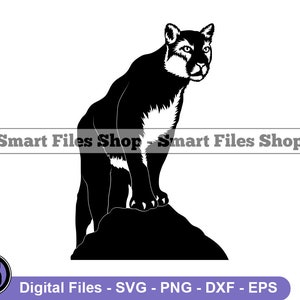 Mountain Lion #2 SVG, Mountain Creatures Svg, Mountain Lion Dxf, Mountain Lion Png, Mountain Lion Clipart, Mountain Lion Files, Eps