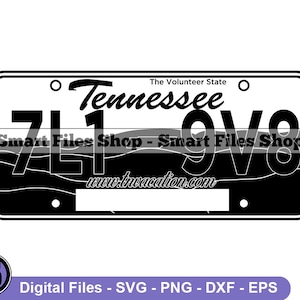 Tennessee Kenteken Svg, Tennessee Svg, Rijden Svg, Bestuurder Svg, Tennessee Dxf, Tennessee Png, Tennessee Clipart, Tennessee Files, Eps