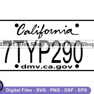 Californië Kenteken Svg, Californië Svg, Rijden Svg, Bestuurder Svg, Californië Dxf, Californië Png, Californië Clipart, Bestanden, Eps
