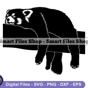Sleeping Red Panda Svg, Lazy Red Panda Svg, Red Panda Svg, Cute Red Panda Svg, Red Panda Dxf, Png, Red Panda Clipart, Red Panda Files, Eps