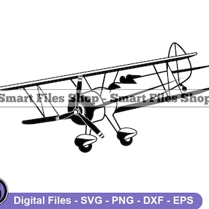 Propeller Airplane #3 Svg, Airplane Svg, Aircraft Svg, Propeller Airplane Dxf, Propeller Airplane Png, Propeller Airplane Clipart, Files