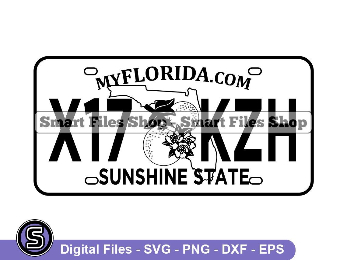 Florida Licence Plate Svg Florida Svg Driving Svg Driver | Etsy