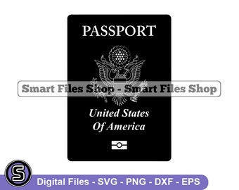 US Passport #3 Svg, USA Passport Svg, Passport Svg, American Passport Svg, Passport Dxf, Passport Png, Passport Clipart, Passport Files Eps
