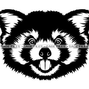 Red Panda Mascot SVG, Red Panda Face SVG, Red Panda Head Svg, Red Panda Svg, Red Panda Dxf, Red Panda Png, Red Panda Clipart, Files, Eps