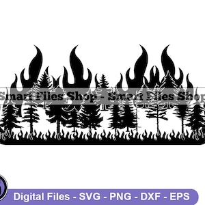 Forest Fire SVG, Forest Fire Dxf, Forest Fire Png, Forest Fire Clipart, Forest Fire Files, Eps