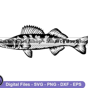 Walleye Svg, Fish Svg, Fishing Svg, Fishing Dxf, Fishing Png, Fishing Clipart, Fishing Files, vEps