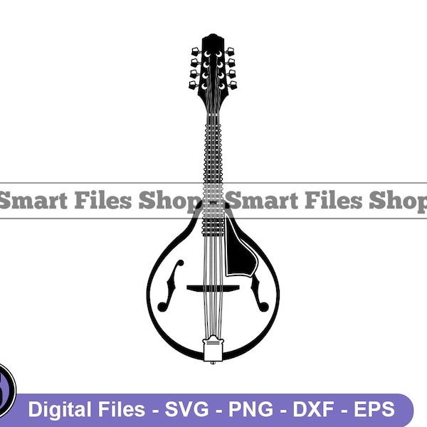 Mandolin Svg, Musical Instruments Svg, Mandolin Dxf, Mandolin Png, Mandolin Clipart, Mandolin Files, Eps