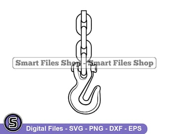 Crane Hook Outline Svg, Crane Hook Svg, Hook Svg, Construction Svg, Crane Hook Dxf, Crane Hook Png, Crane Hook Clipart, Files, Eps